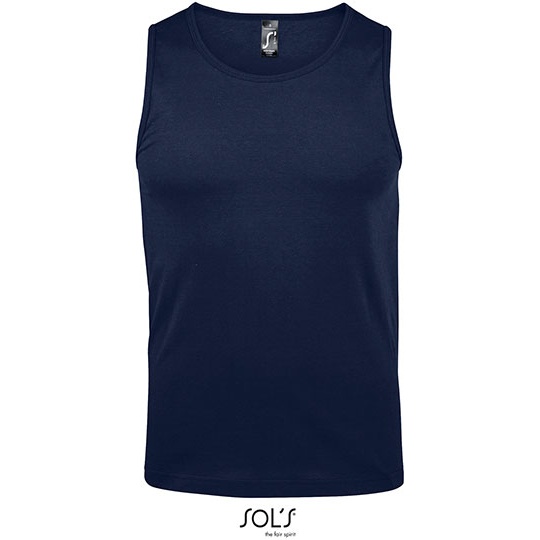 Tank Top Meski Klasyczny Bawelniany L171 - French Navy