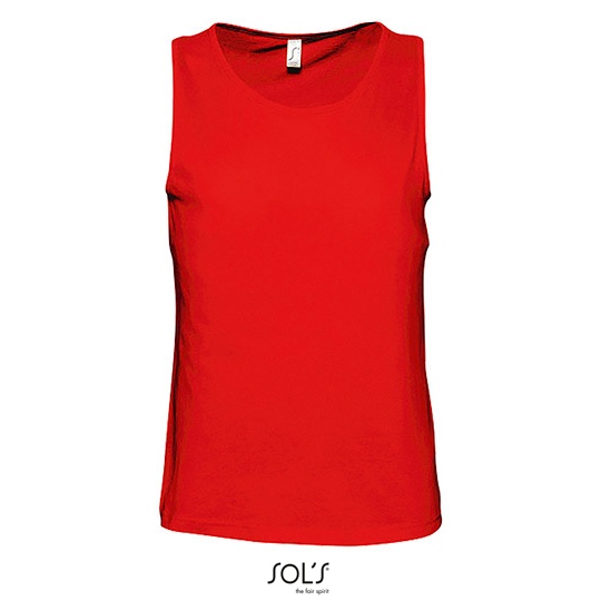 Tank Top Meski Klasyczny Bawelniany L171 - Red