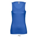 Koszulka bez Rekawow Damska Dluga Dopasowana Bawelniana L172 - Royal Blue 241