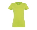 T-shirt Damski Slim Bawełniany L191 - Apple Green