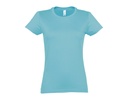 T-shirt Damski Slim Bawelniany L191 - Atoll Blue