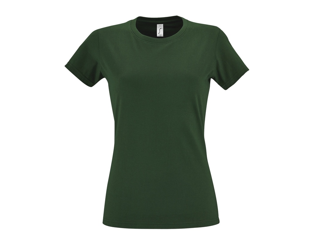 Damski t-shirt slim L191 - Bottle Green