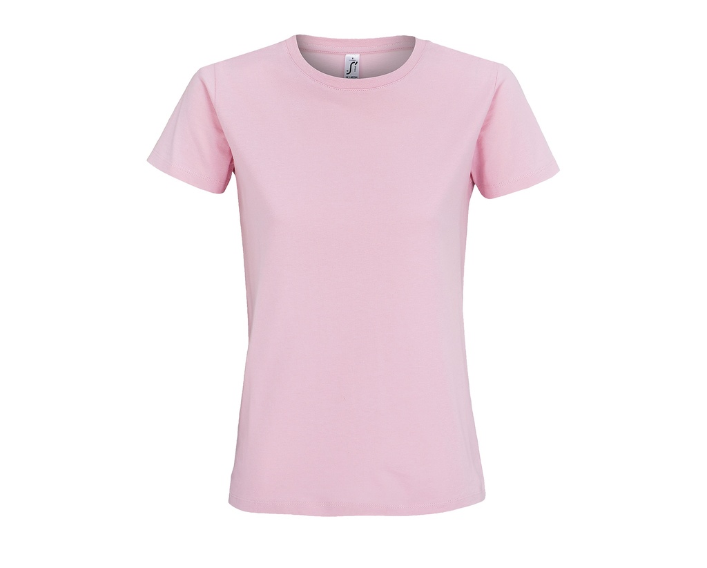 T-shirt Damski Slim Bawelniany L191 - Candy Pink