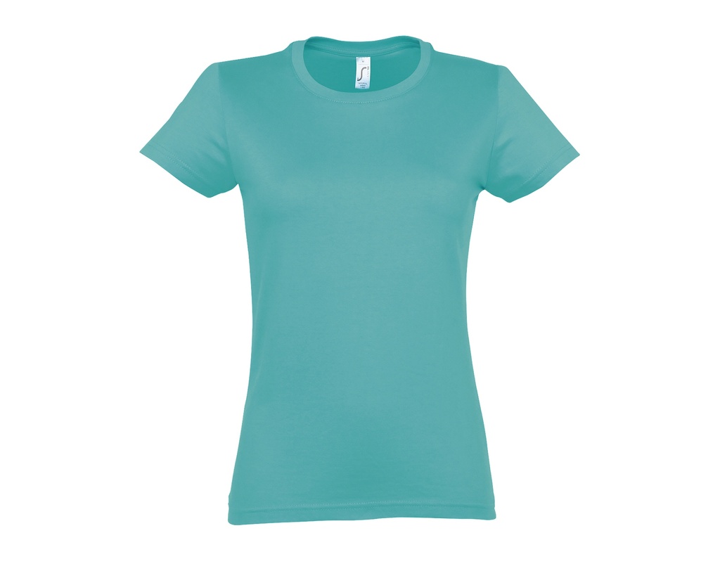 Damski t-shirt slim L191 - Caribbean Blue
