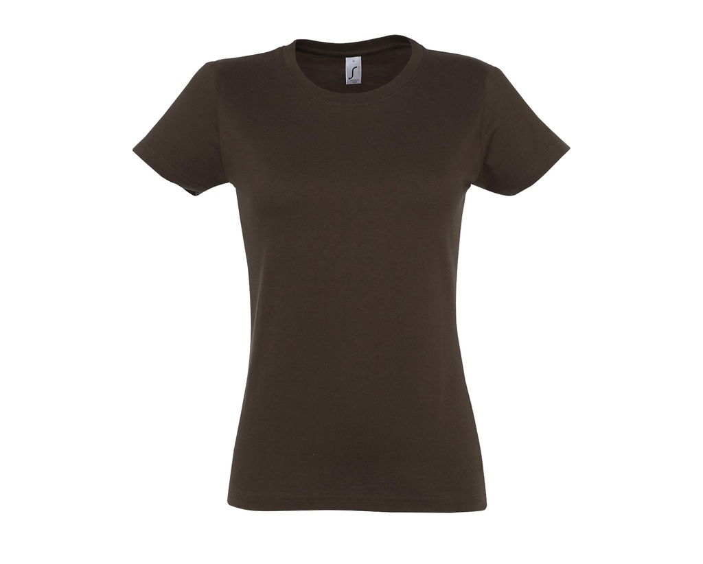 T-shirt Damski Slim Bawelniany L191 - Chocolate