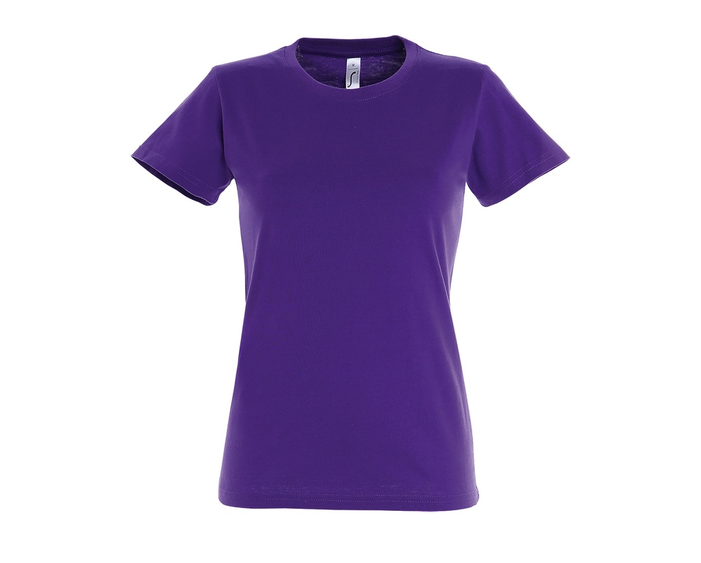 T-shirt Damski Slim Bawelniany L191 - Dark Purple