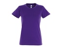 T-shirt Damski Slim Bawelniany L191 - Dark Purple