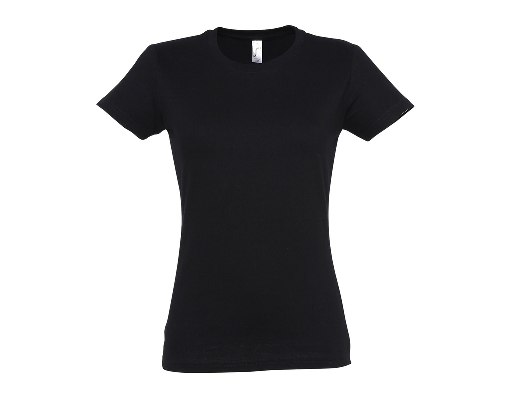 T-shirt Damski Slim Bawelniany L191 - Deep Black