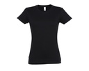 T-shirt Damski Slim Bawełniany L191 - Deep Black