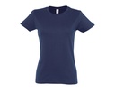Damski t-shirt slim L191 - French Navy