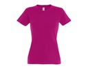 Damski t-shirt slim L191 - Fuchsia