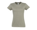 T-shirt Damski Slim Bawełniany L191 - Khaki