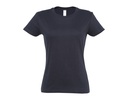 T-shirt Damski Slim Bawelniany L191 - Navy