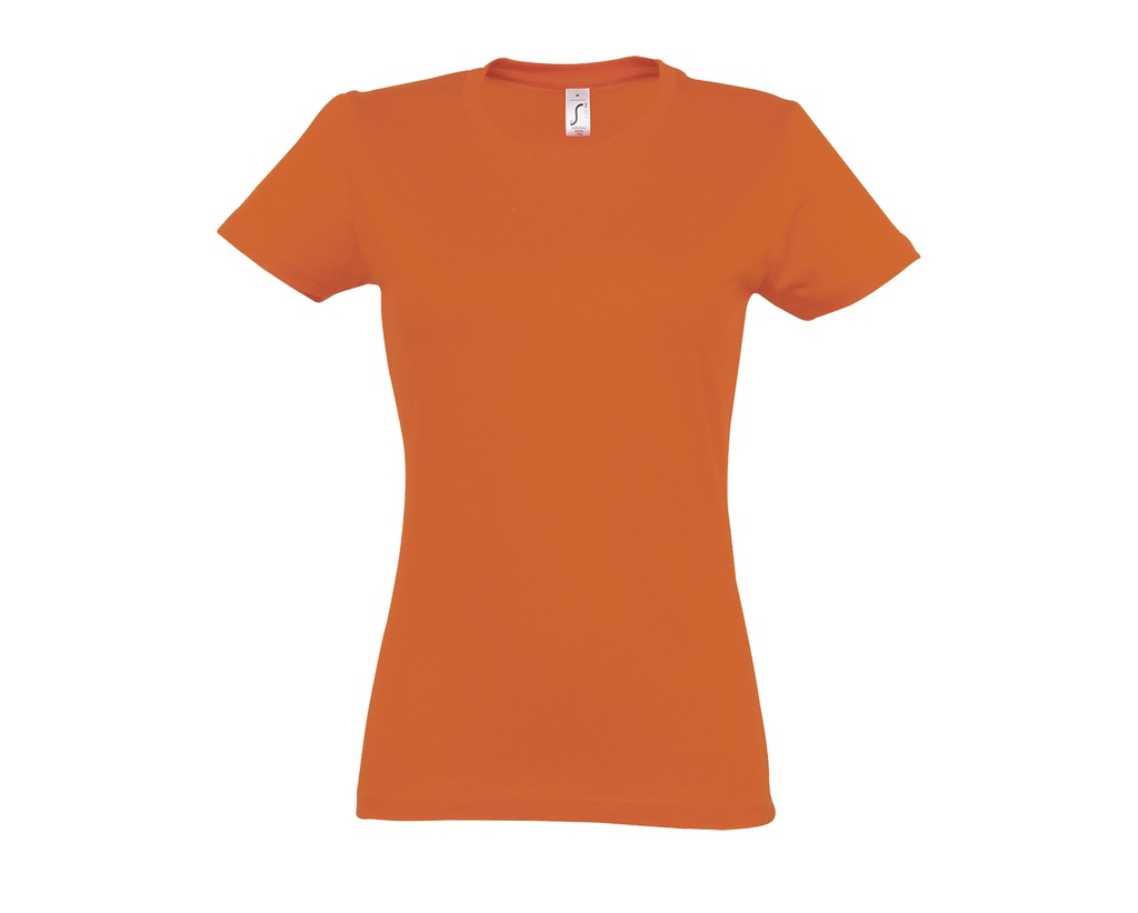 T-shirt Damski Slim Bawełniany L191 - Orange