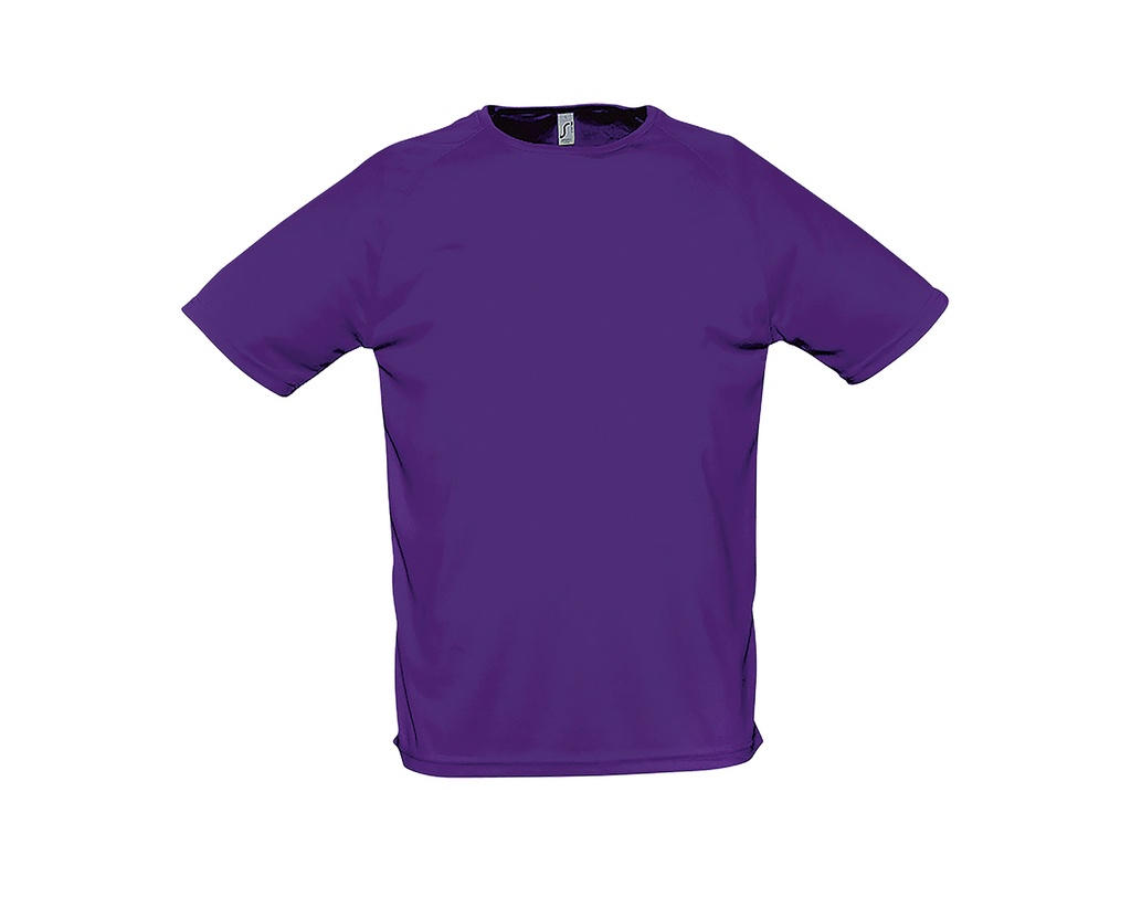 Koszulka Sportowa Oddychajaca Raglanowa L198 - Dark Purple