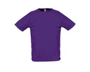 Koszulka Sportowa Oddychajaca Raglanowa L198 - Dark Purple