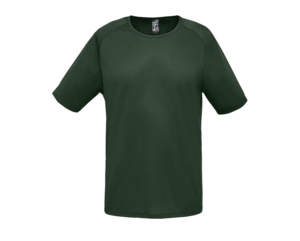 Koszulka Sportowa Oddychajaca Raglanowa L198 - Forest Green