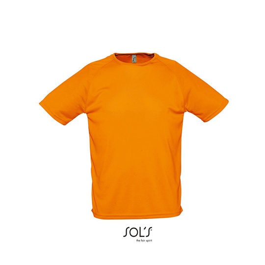 Koszulka Sportowa Oddychajaca Raglanowa L198 - Neon Orange