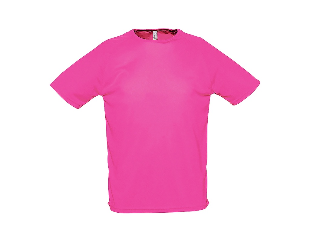 Koszulka Sportowa Oddychajaca Raglanowa L198 - Neon Pink