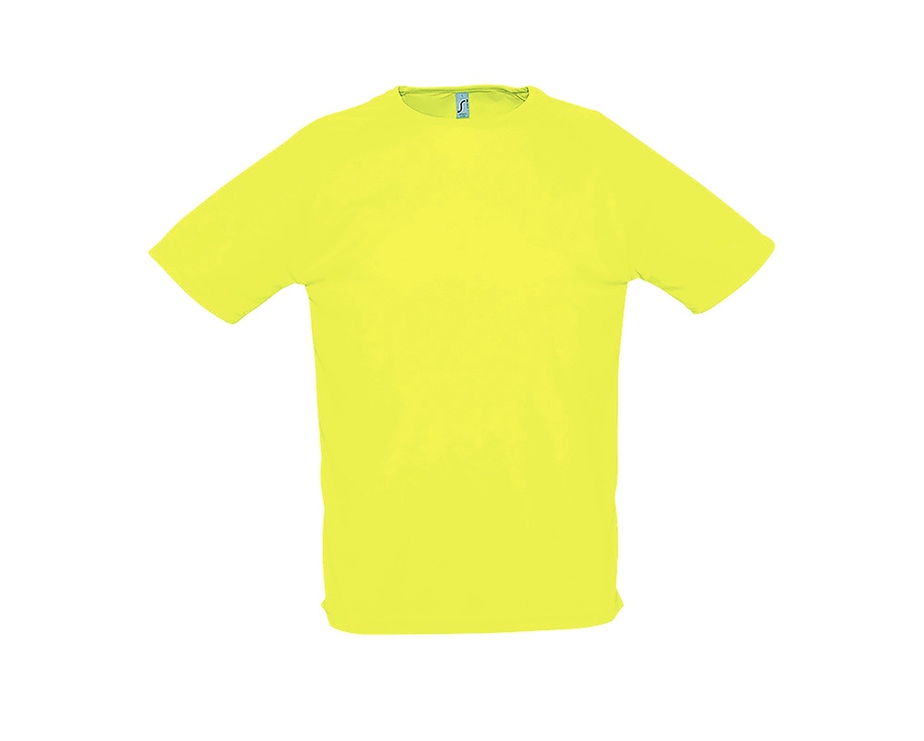 Koszulka Sportowa Oddychajaca Raglanowa L198 - Neon Yellow