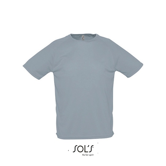 Koszulka sportowa męska raglanowa L198 - Pure Grey