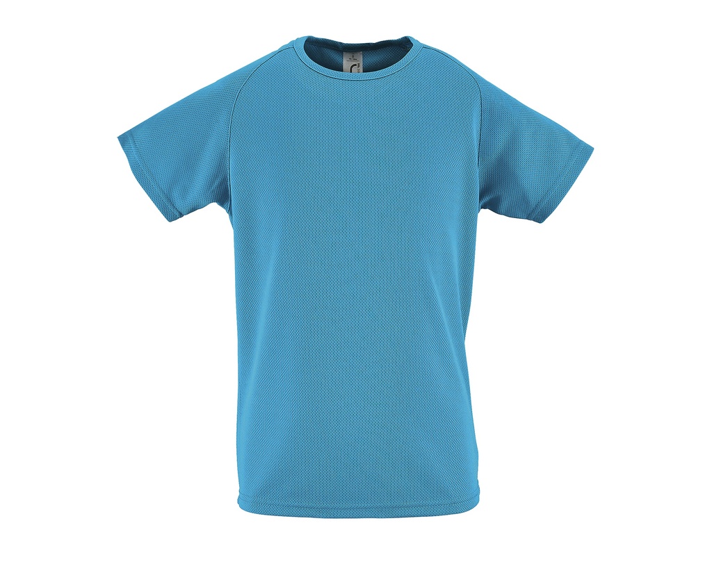 Koszulka dziecięca raglanowa z przedłużonym tyłem L198K - Aqua