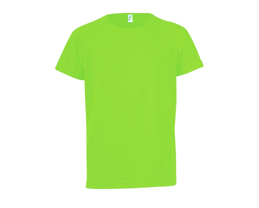 Koszulka Dziecieca Raglanowa Oddychajaca Poliester L198K - Neon Green