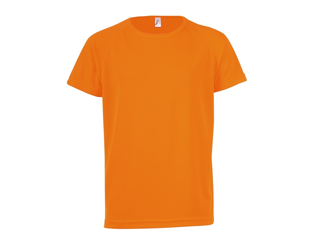 Koszulka Dziecieca Raglanowa Oddychajaca Poliester L198K - Neon Orange