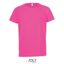 Koszulka Dziecieca Raglanowa Oddychajaca Poliester L198K - Neon Pink