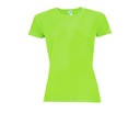Damska Koszulka Sportowa Oddychajaca Poliester L200 - Neon Green