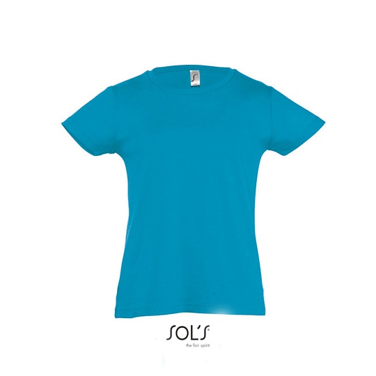 Koszulka Dopasowana Bawelniana L225K - Aqua