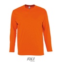 T-Shirt Klasyczny Dlugi Rekaw Bawelniany L241 - Orange