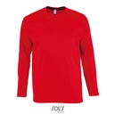 T-Shirt Klasyczny Długi Rękaw Bawełniany L241 - Red