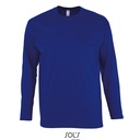 T-Shirt Klasyczny Długi Rękaw Bawełniany L241 - Ultramarine