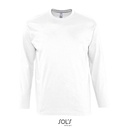 T-shirt unisex klasyczny z długim rękawem L241 - White
