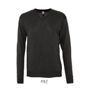 Sweter Meski V-neck Bawelniano Akrylowy L410 - Black