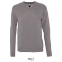 Sweter Meski V-neck Bawelniano Akrylowy L410 - Medium Grey (Solid)