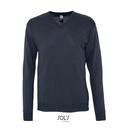 Sweter Meski V-neck Bawelniano Akrylowy L410 - Navy