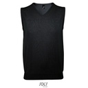 Sweter bez rekawow Klasyczny Bawelna Akryl L412 - Black