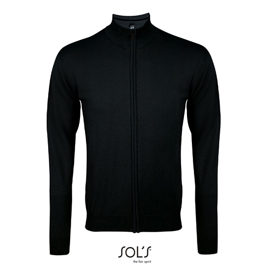 Kardigan Męski Zapinany Dzianinowy L413 - Black