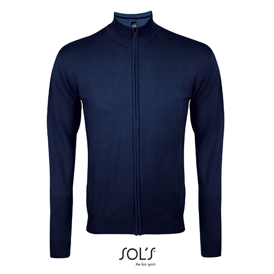 Kardigan Męski Zapinany Dzianinowy L413 - Navy