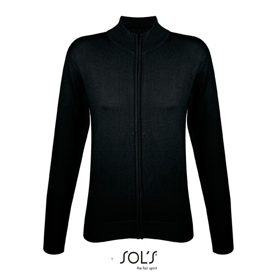 Damski rozpinany kardigan slim L414 - Black