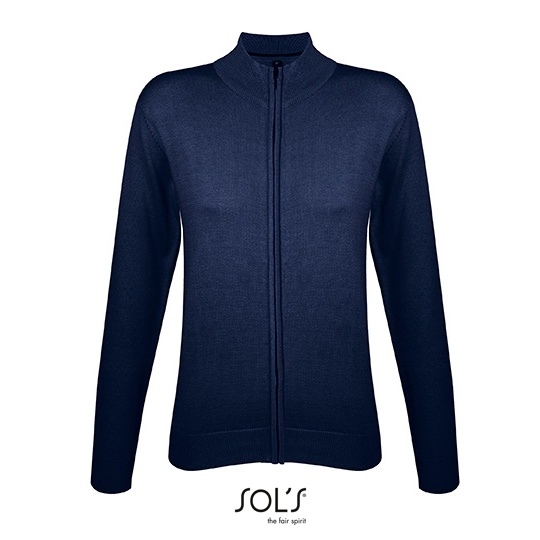 Damski rozpinany kardigan slim L414 - Navy