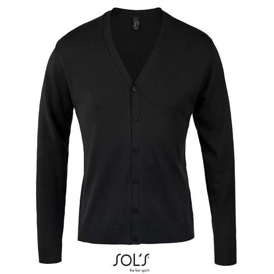Meski kardigan slim L418 - Black