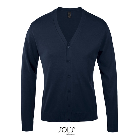 Meski kardigan slim L418 - Navy