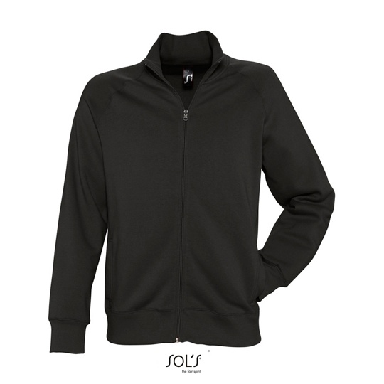 Bluza Meska Klasyczna Bawelna Poliester na Zamek L472 - Black