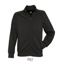 Bluza Męska Klasyczna Bawełna Poliester na Zamek L472 - Black