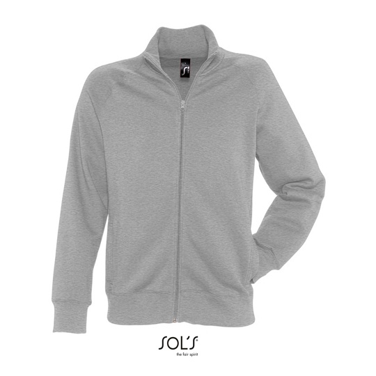 Bluza Meska Klasyczna Bawelna Poliester na Zamek L472 - Deep Grey Melange
