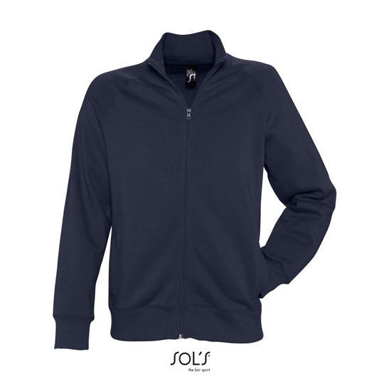 Bluza Męska Klasyczna Bawełna Poliester na Zamek L472 - Navy
