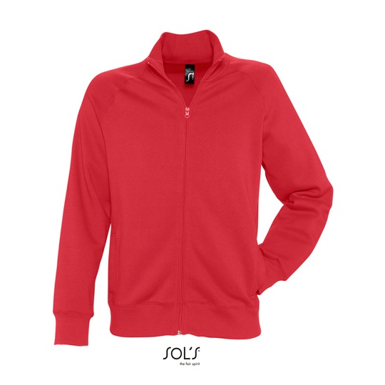 Bluza Meska Klasyczna Bawelna Poliester na Zamek L472 - Red